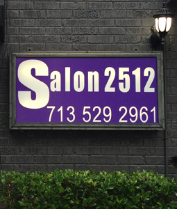 Salon 2512 Sign